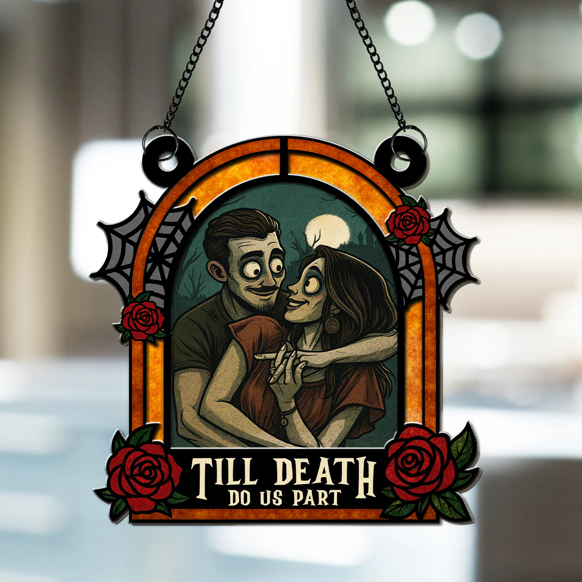 Until Death Do Us Part - Personalized Custom Suncatcher - Image 4