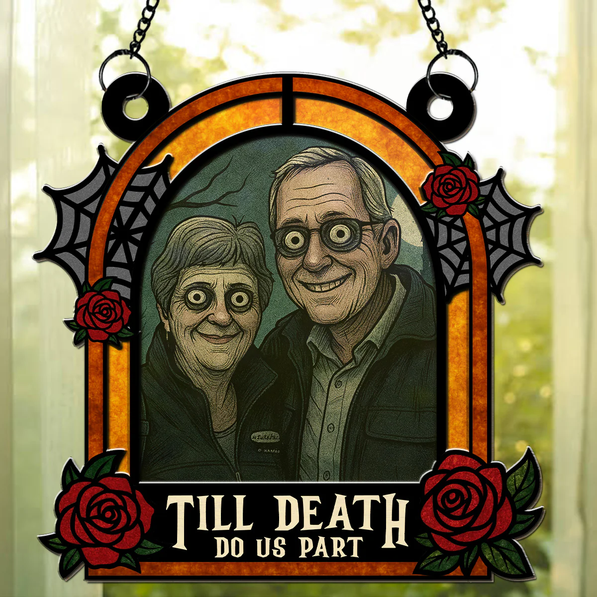 Until Death Do Us Part - Personalized Custom Suncatcher - Image 5