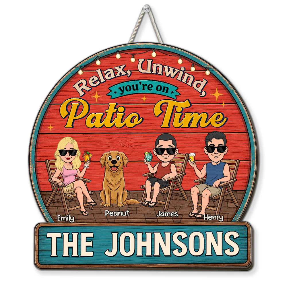 Unwind Relax Enjoy Repeat - Personalized Custom Wood Sign