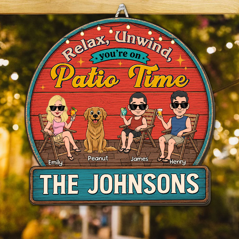 Unwind Relax Enjoy Repeat - Personalized Custom Wood Sign - Image 5