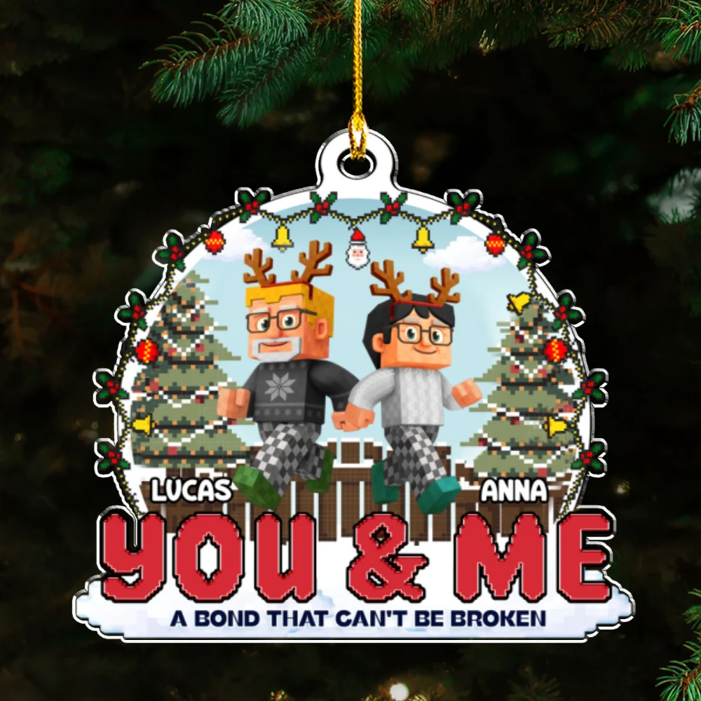 Us Against The World - Personalized Custom Acrylic Ornament - Image 6