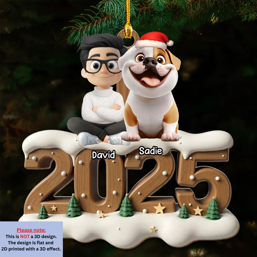Us From This Year - Personalized Custom 3D Effect Wood Ornament - Image 6