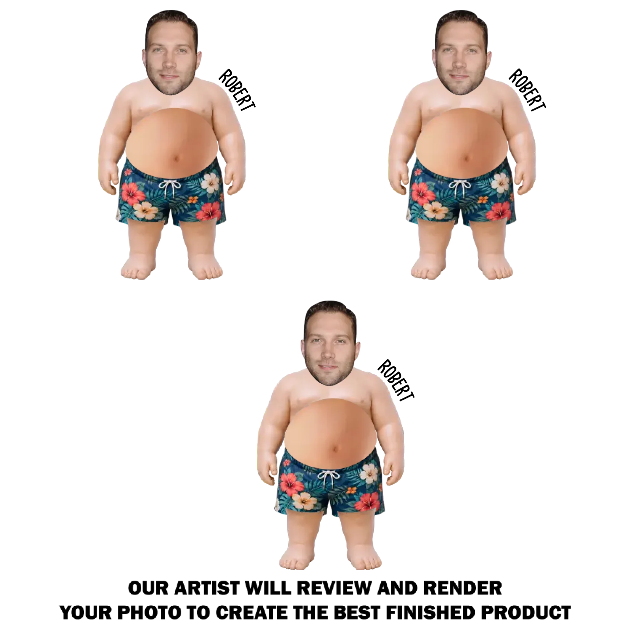 Vacation Dad Bod - Personalized Custom Squishy Acrylic Fridge Magnet - Image 11