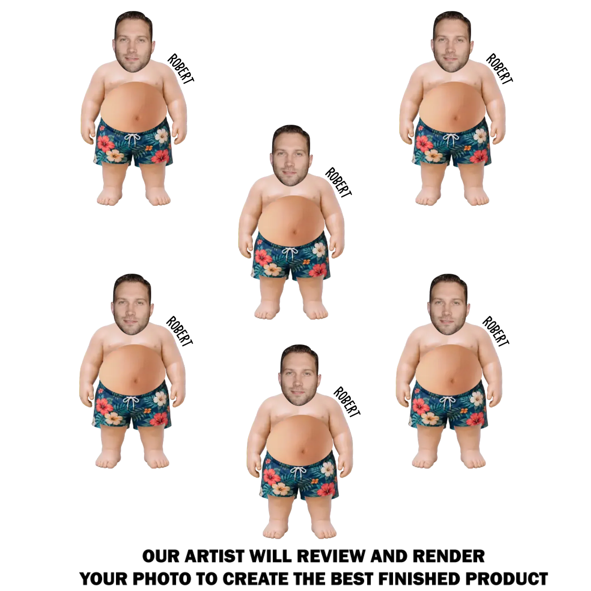 Vacation Dad Bod - Personalized Custom Squishy Acrylic Fridge Magnet - Image 14