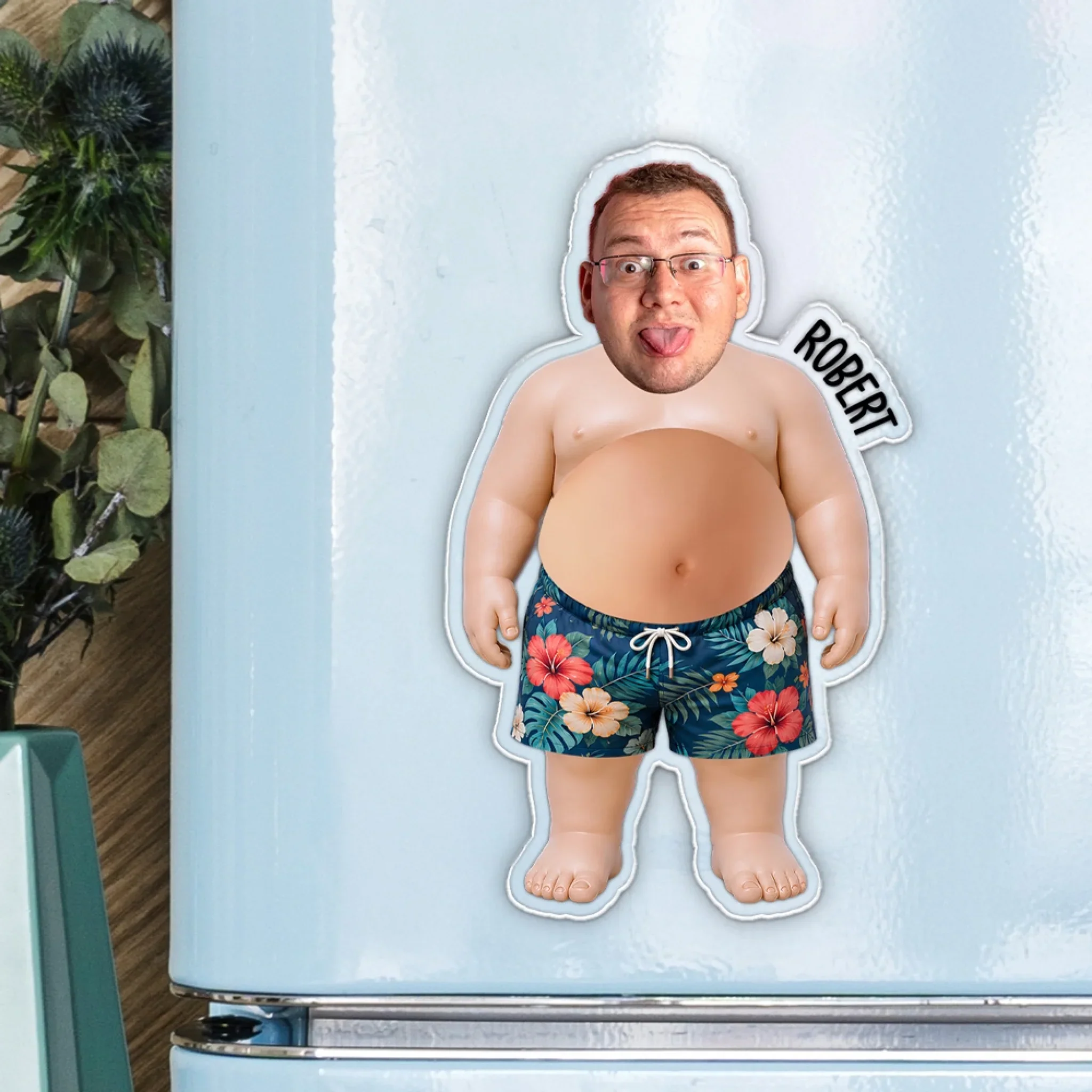 Vacation Dad Bod - Personalized Custom Squishy Acrylic Fridge Magnet - Image 5