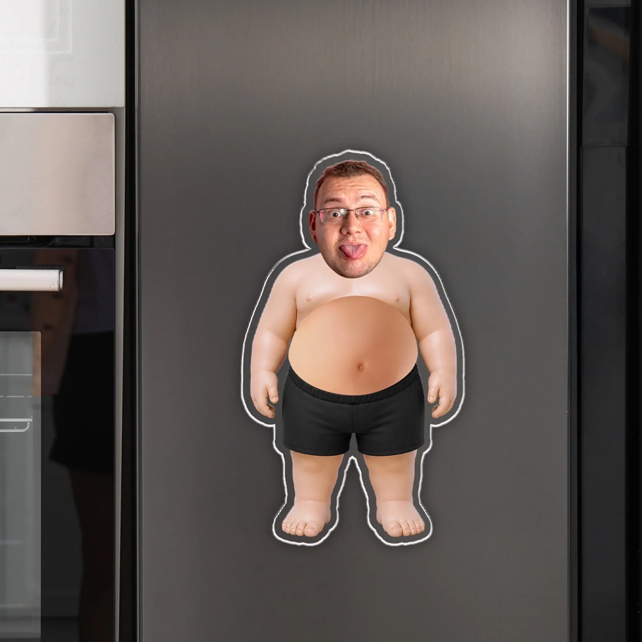 Vacation Dad Bod - Personalized Custom Squishy Acrylic Fridge Magnet - Image 6