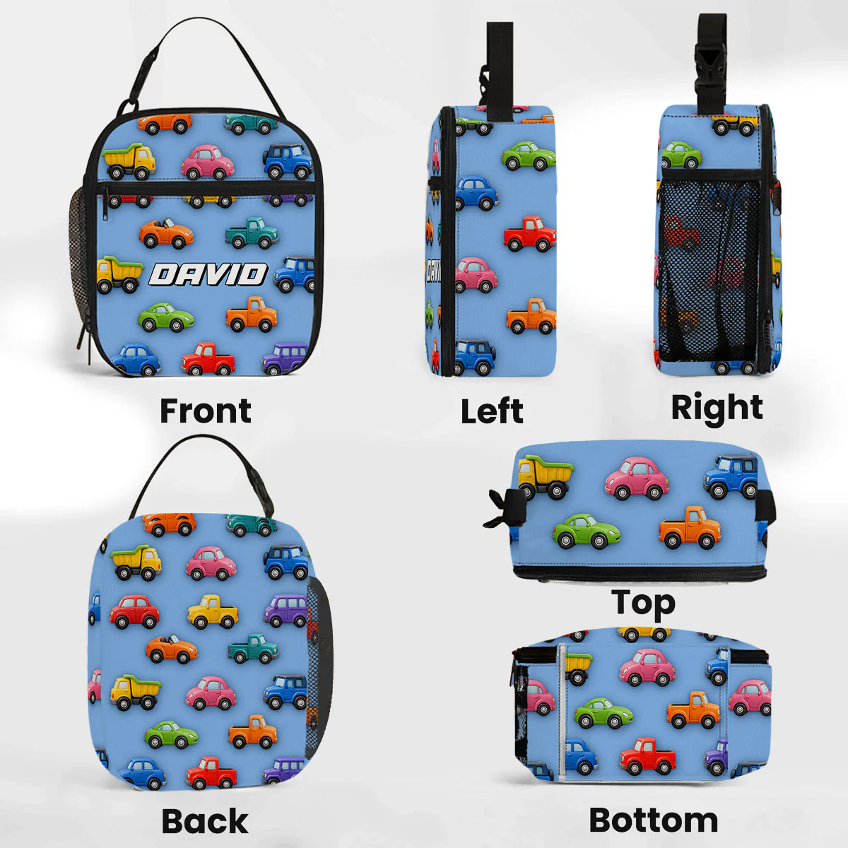 Vehicle Adventure - Personalized Custom Insulated Lunch Bag - Image 5