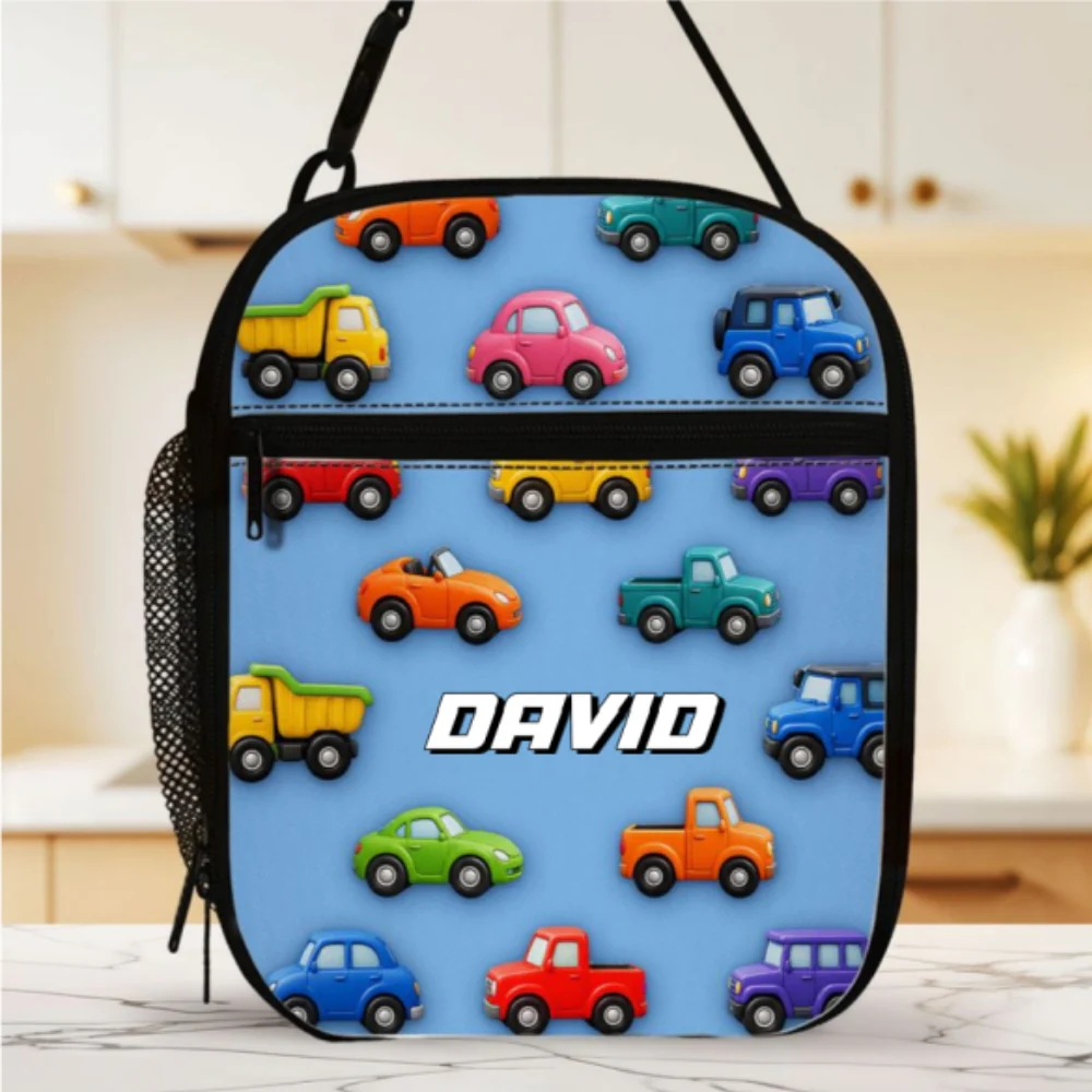 Vehicle Adventure - Personalized Custom Insulated Lunch Bag - Image 7