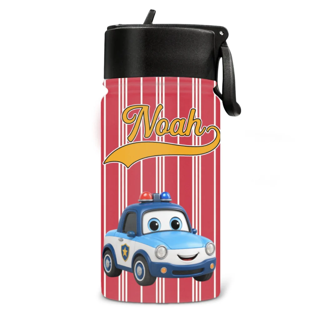 Vehicle World - Personalized Custom Kids Water Bottle - Image 5