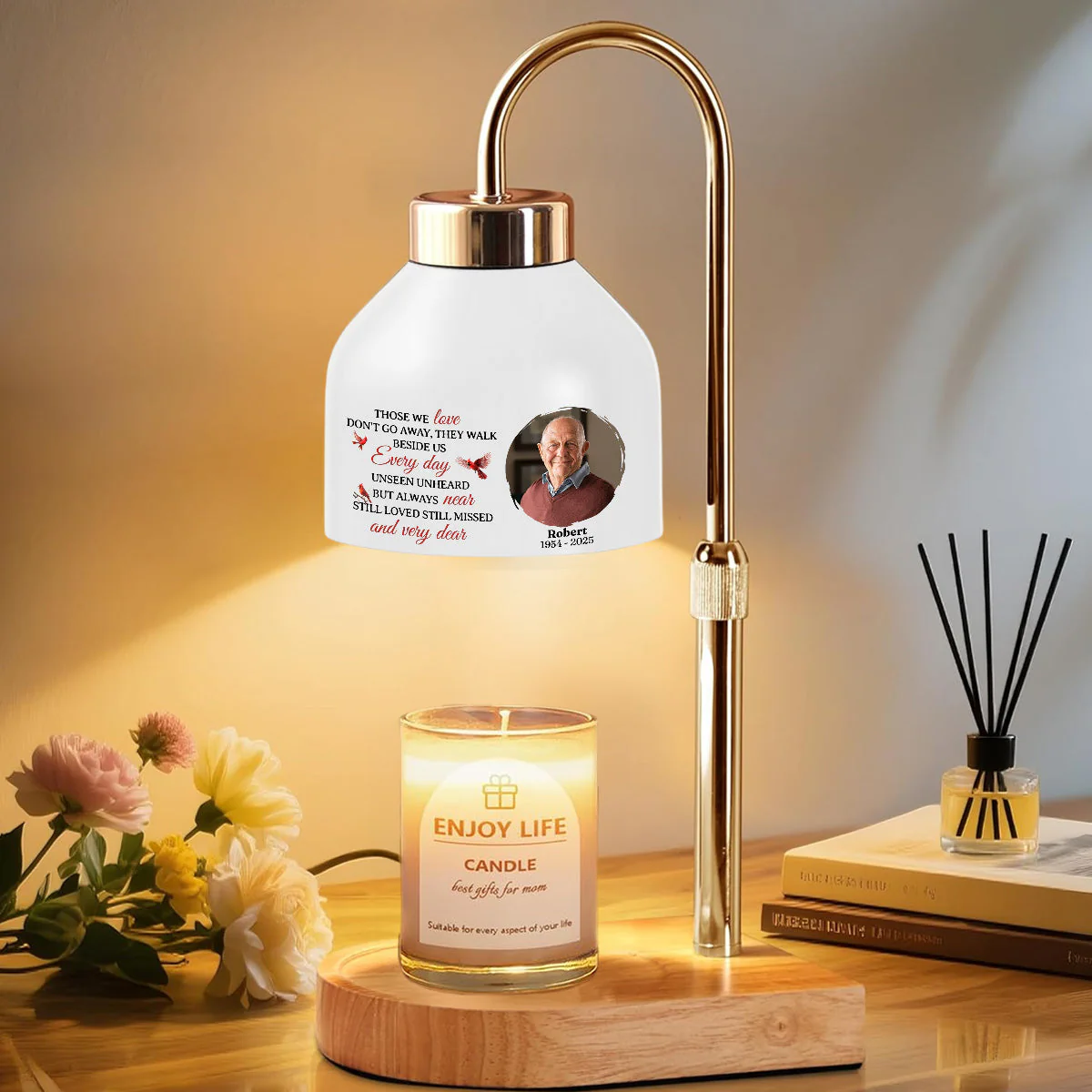 Walk Beside Us - Personalized Custom Candle Warmer Lamp - Image 3