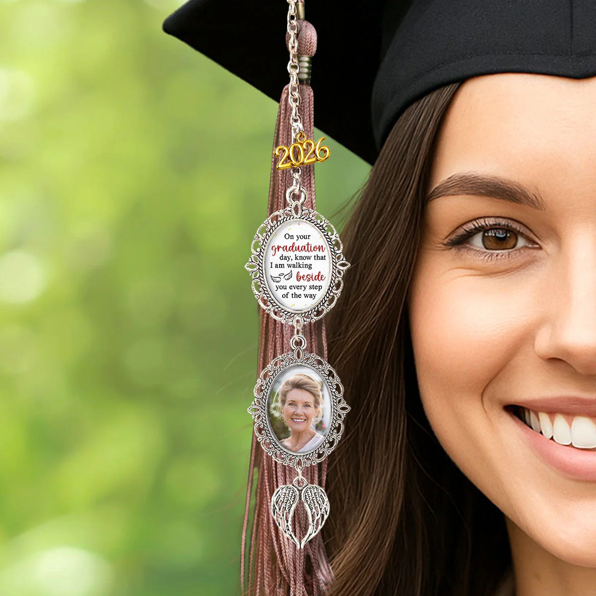Walking Beside You Every Step - Personalized Custom Graduation Tassel