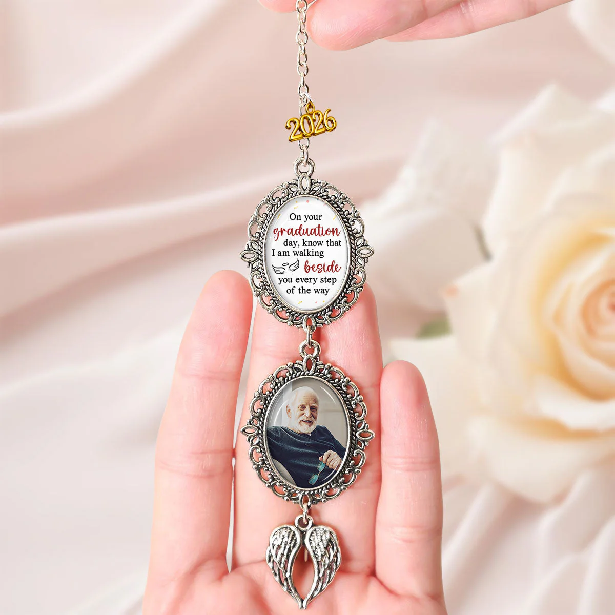 Walking Beside You Every Step - Personalized Custom Graduation Tassel - Image 3