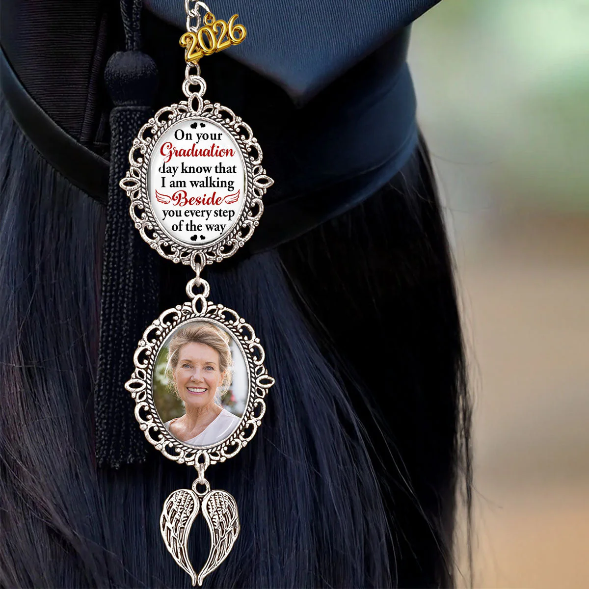 Walking Beside You - Personalized Custom Graduation Tassel - Image 4