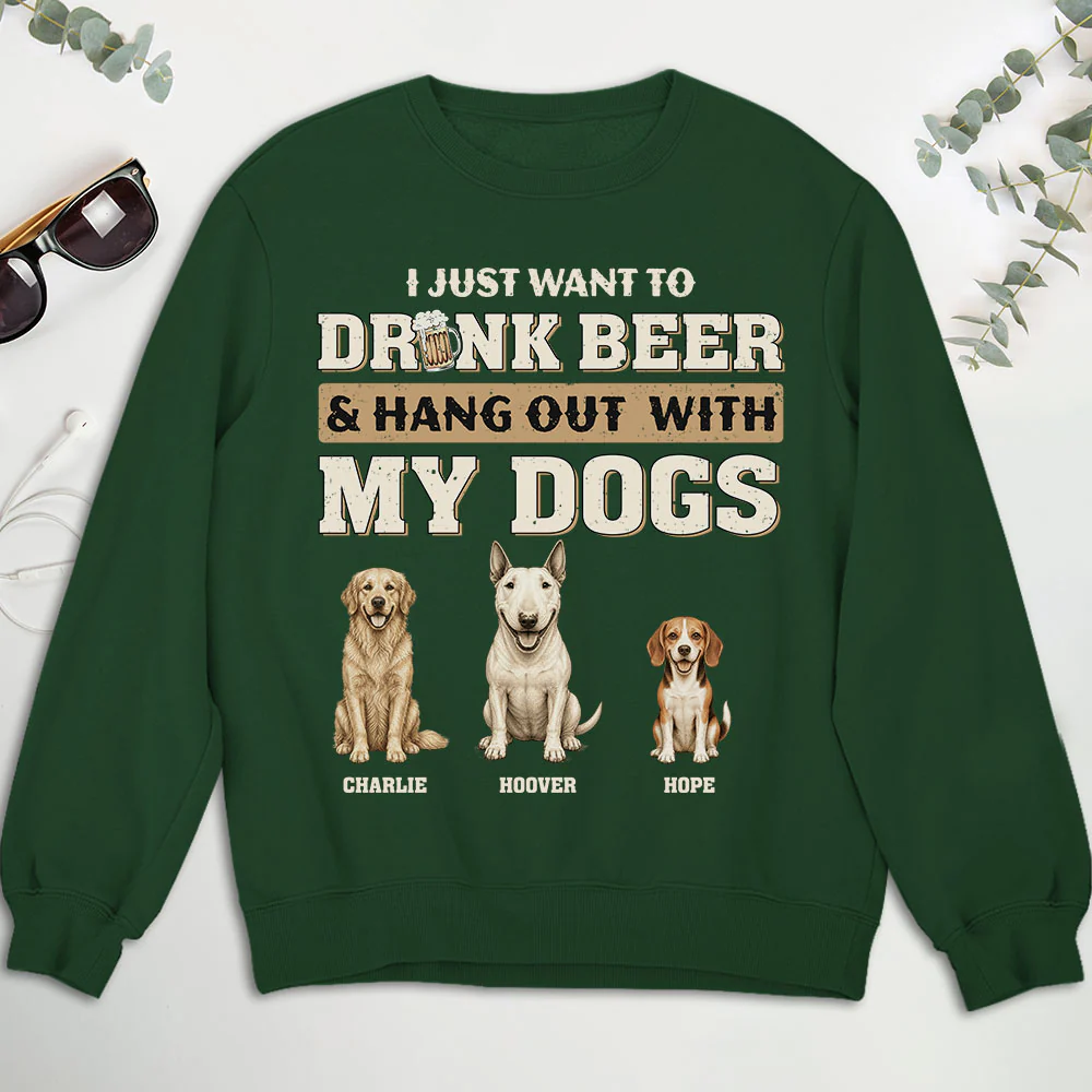 Want To Drink Beer With Classic Dog - Personalized Custom Shirt - Image 4