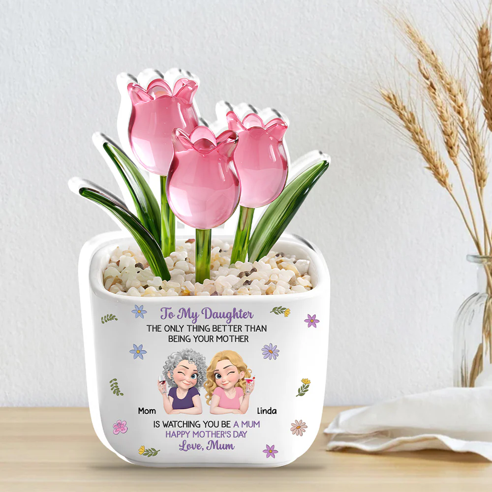 Watching Daughter Be A Mom - Personalized Custom Acrylic Plaque - Image 4