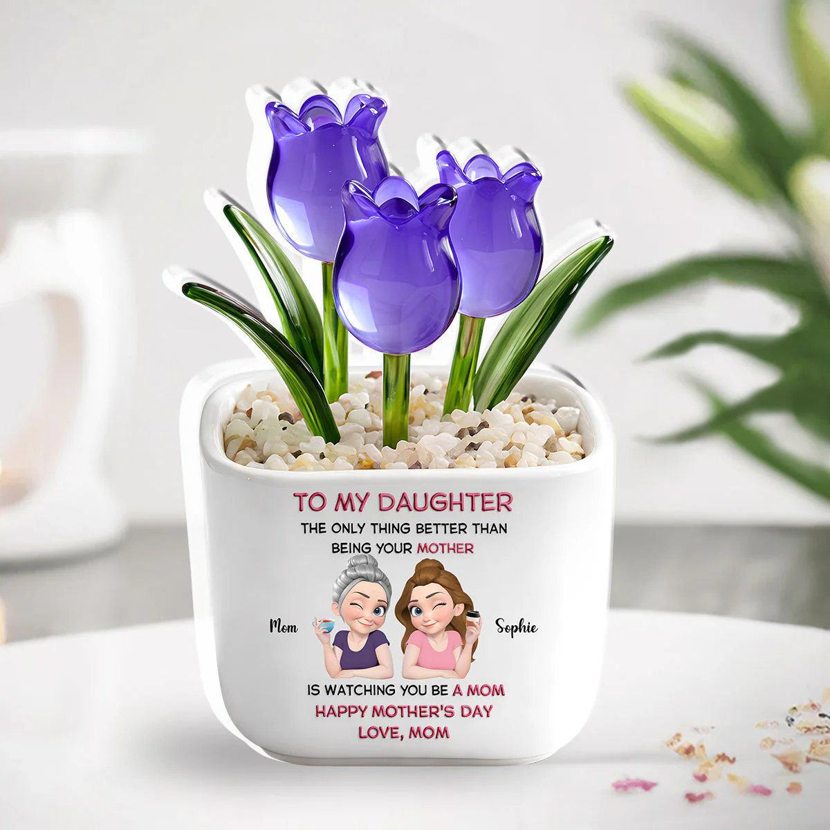 Watching Daughter Be A Mom - Personalized Custom Acrylic Plaque