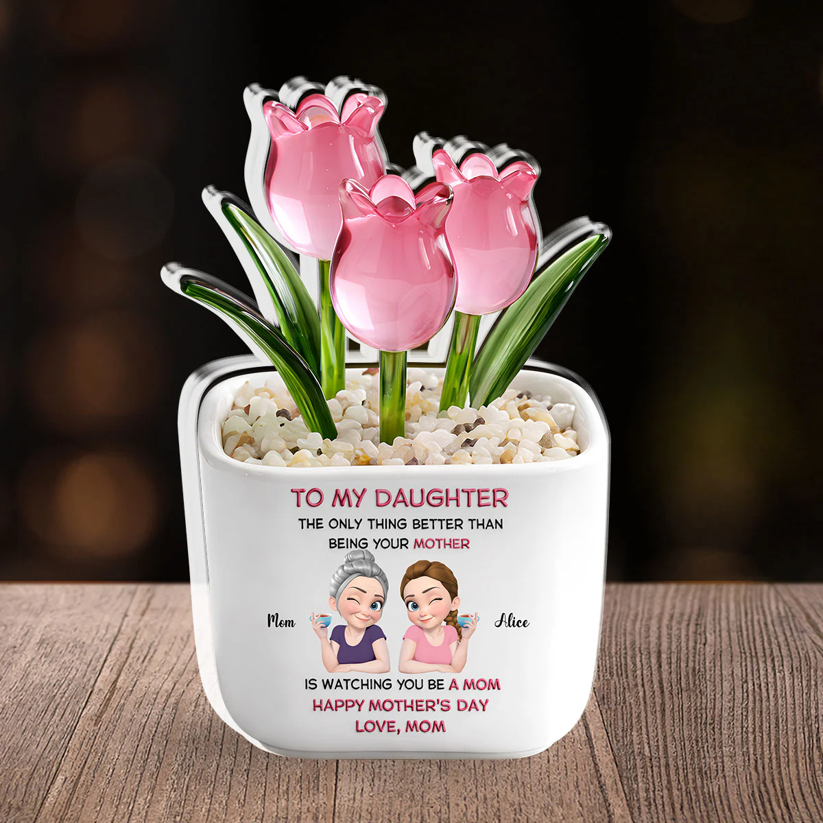 Watching Daughter Be A Mom - Personalized Custom Acrylic Plaque - Image 2