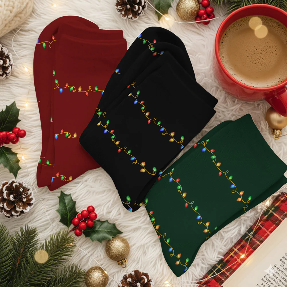 Watching Movies - Personalized Custom Crew Socks - Image 5