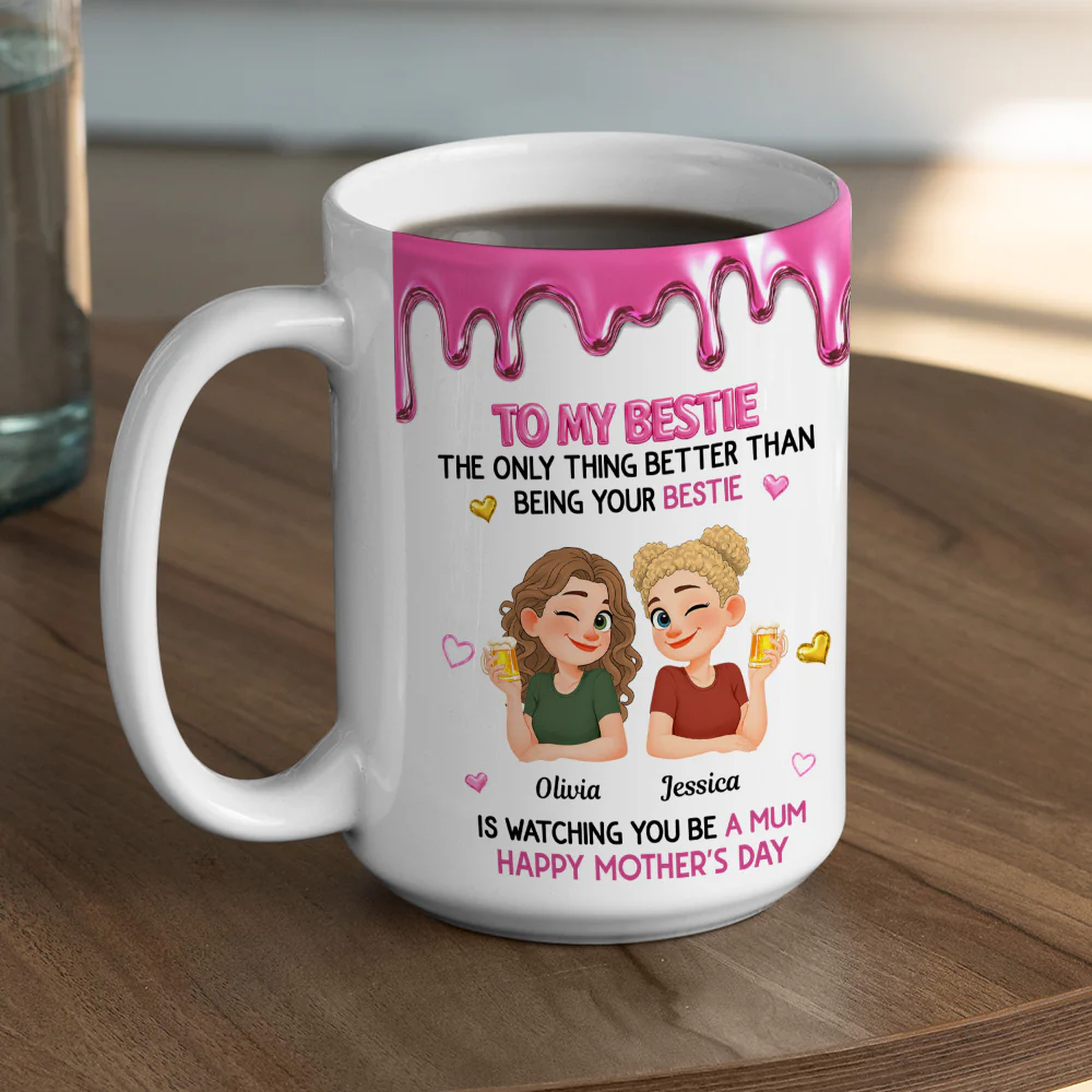 Watching Sister Be A Mom - Personalized Custom Coffee Mug - Image 3