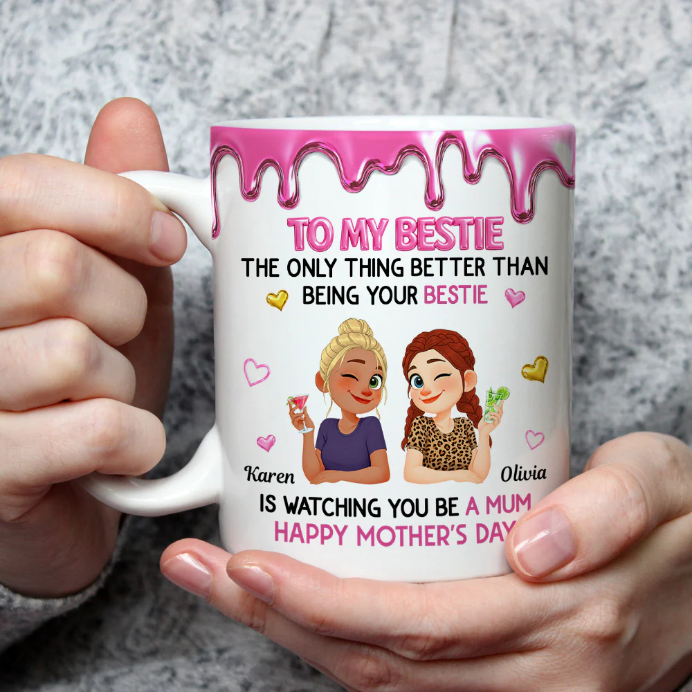 Watching Sister Be A Mom - Personalized Custom Coffee Mug - Image 4