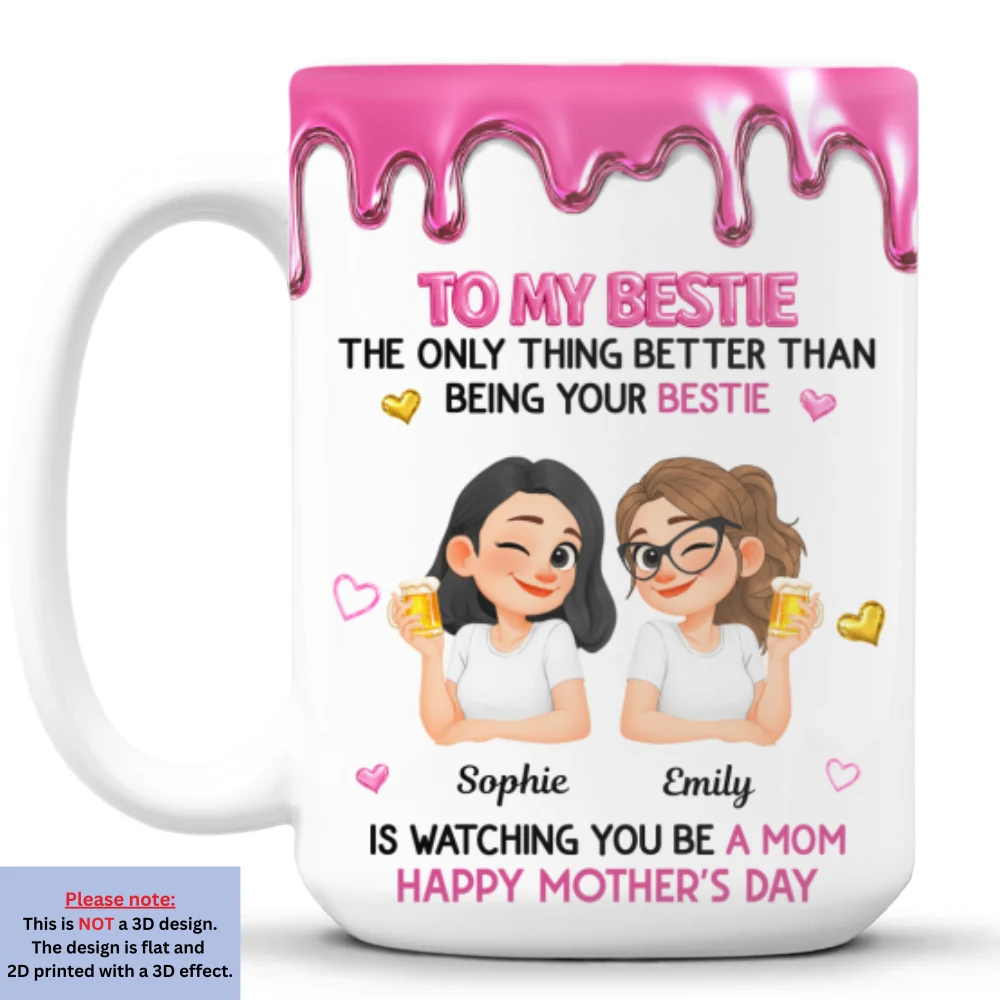 Watching Sister Be A Mom - Personalized Custom Coffee Mug - Image 9