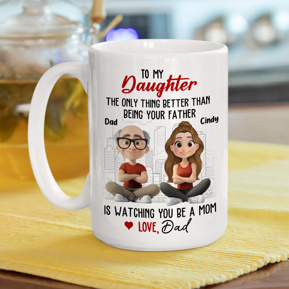 Watching You Become A Mom - Personalized Custom Coffee Mug - Image 4