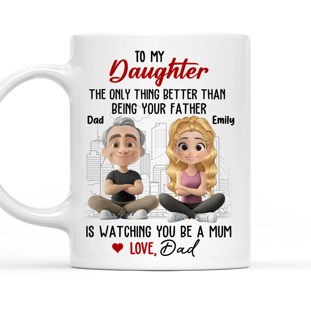 Watching You Become A Mum - Personalized Custom Coffee Mug