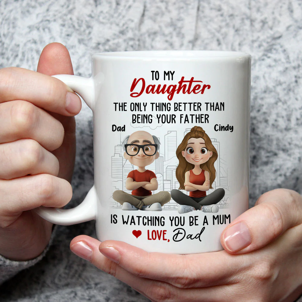 Watching You Become A Mum - Personalized Custom Coffee Mug - Image 3