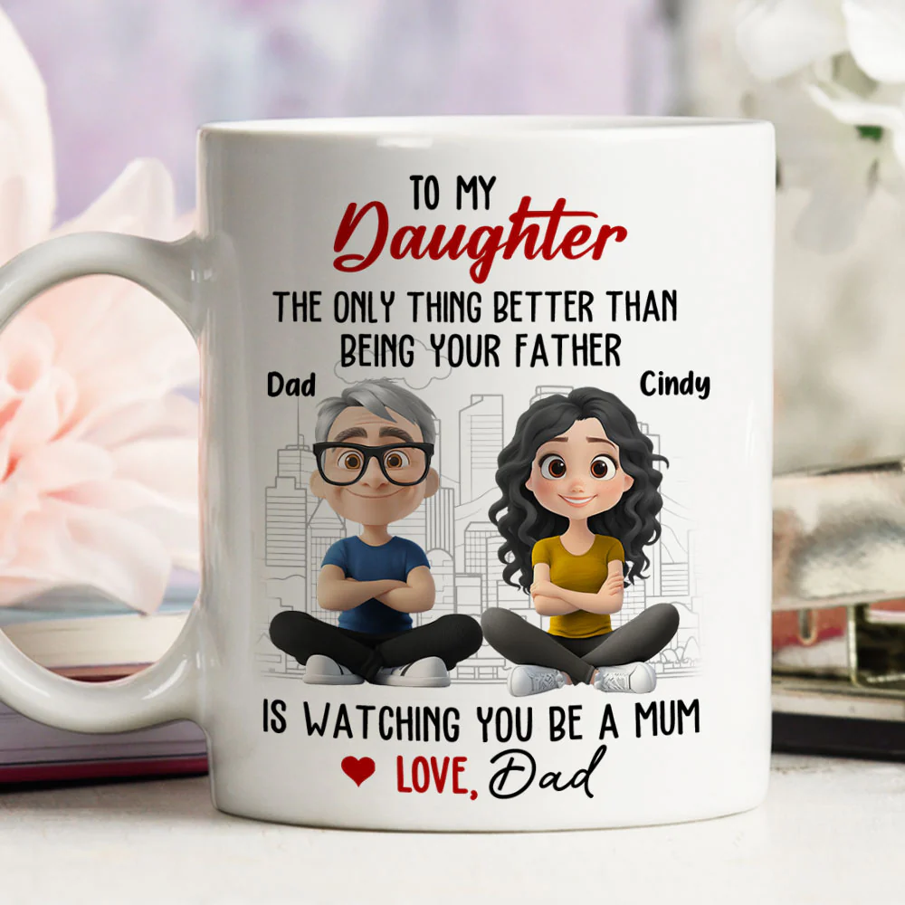 Watching You Become A Mum - Personalized Custom Coffee Mug - Image 4