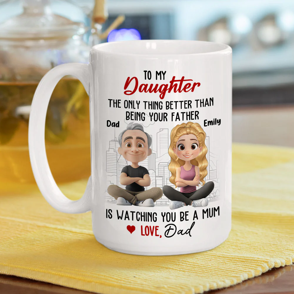 Watching You Become A Mum - Personalized Custom Coffee Mug - Image 5