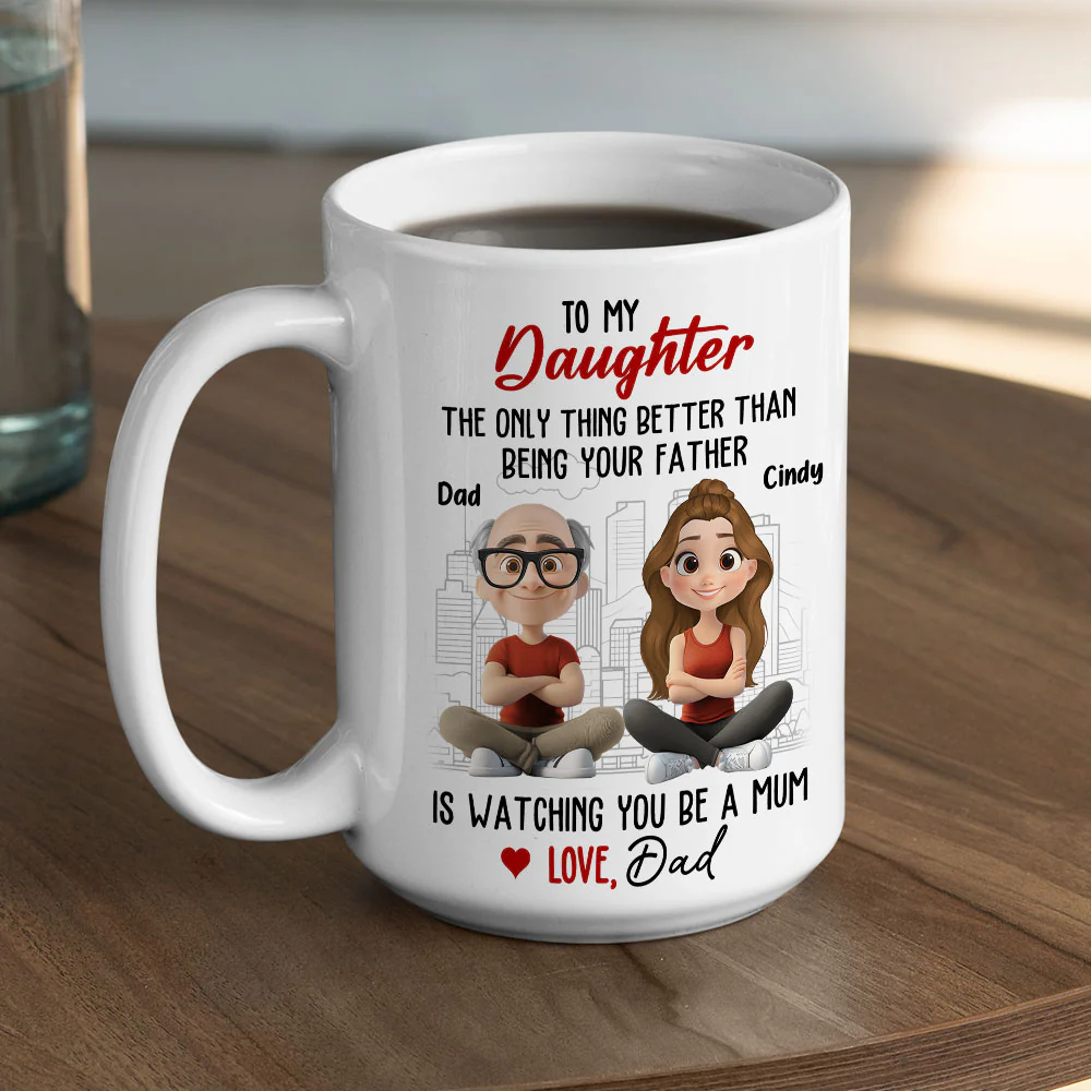 Watching You Become A Mum - Personalized Custom Coffee Mug - Image 6