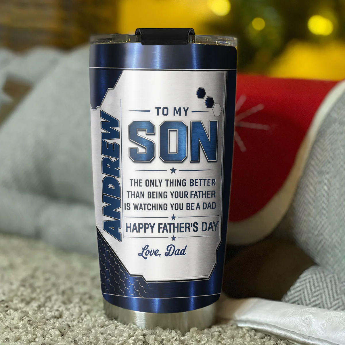 Watching You Being A Dad - Personalized Custom 3D Effect Tumbler - Image 5