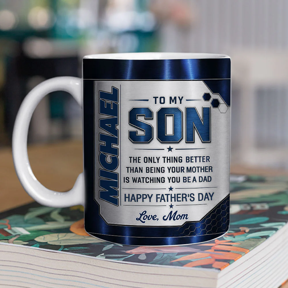 Watching You Being A Dad - Personalized Custom 3D Inflated Effect Mug - Image 2