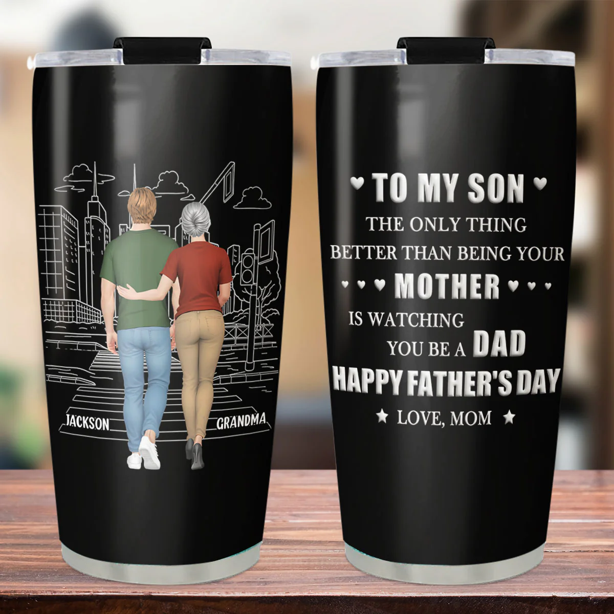 Watching You Grow - Personalized Custom 3D Inflated Effect Tumbler - Image 2