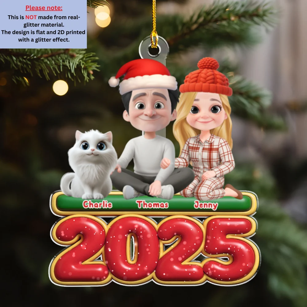 We And Our Cat - Personalized Custom Acrylic Ornament - Image 7