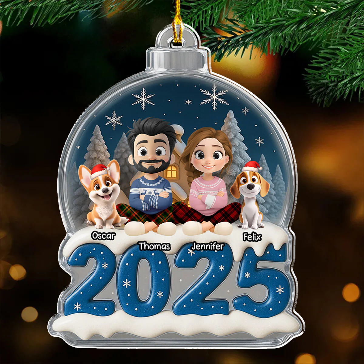 We And Our Dog This Year - Personalized Custom Acrylic Ornament - Image 2