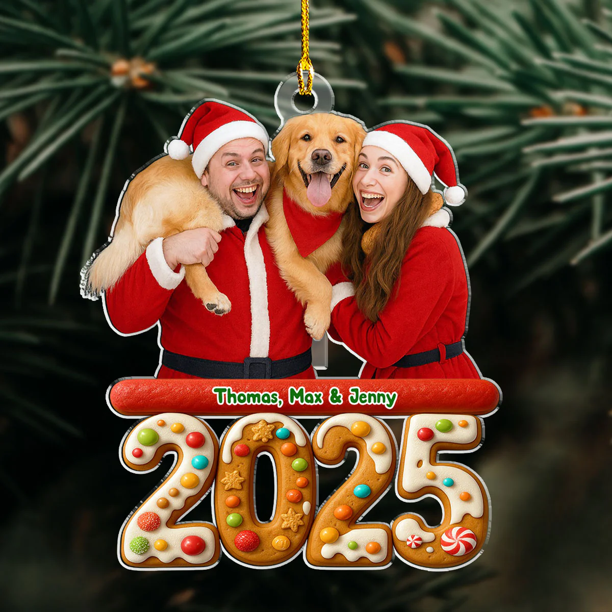 We And Our Dog Version 3 Photo - Personalized Custom Acrylic Ornament - Image 2