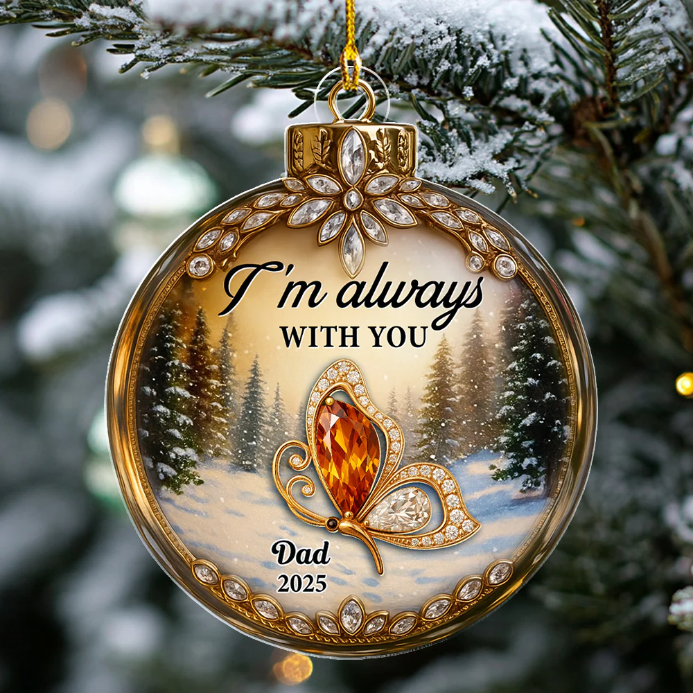 We Are Always With You Version 2 - Personalized Custom Acrylic Ornament - Image 5