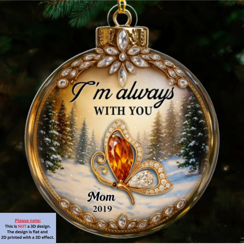 We Are Always With You Version 2 - Personalized Custom Acrylic Ornament - Image 7