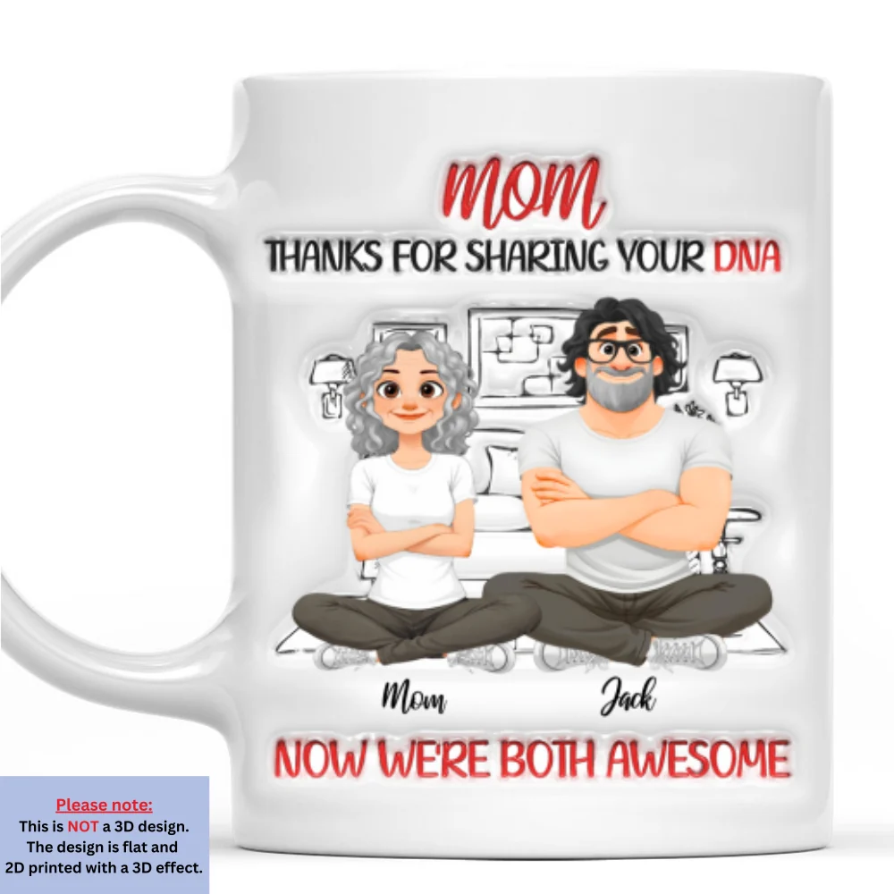 We Are Both Awesome - Personalized Custom 3D Inflated Effect Mug - Image 7