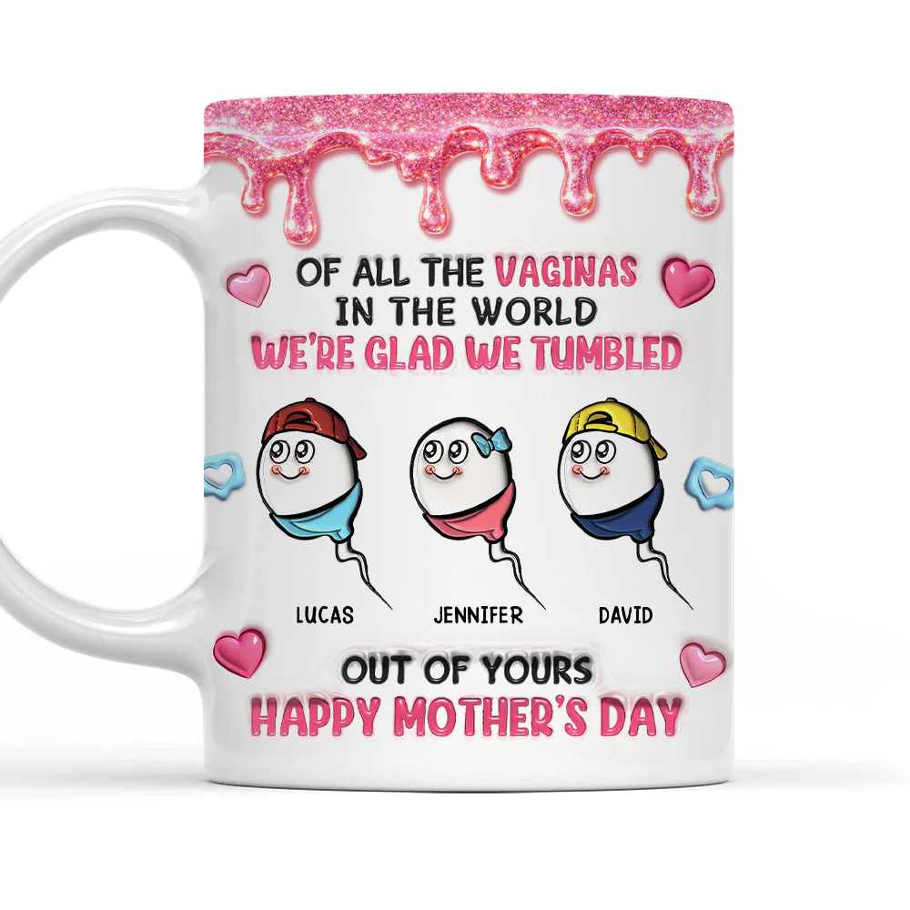 We Are Glad Mom - Personalized Custom 3D Inflated Effect Mug