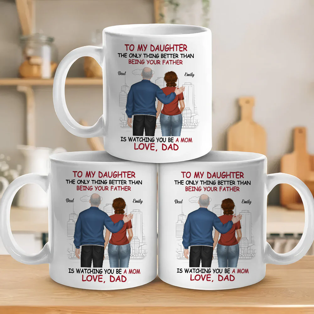 We Are Proud Of You Daughter - Personalized Custom Coffee Mug - Image 3
