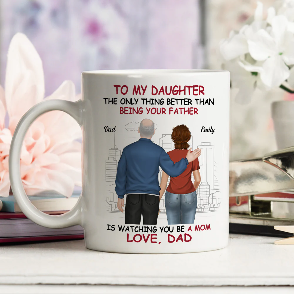 We Are Proud Of You Daughter - Personalized Custom Coffee Mug - Image 4