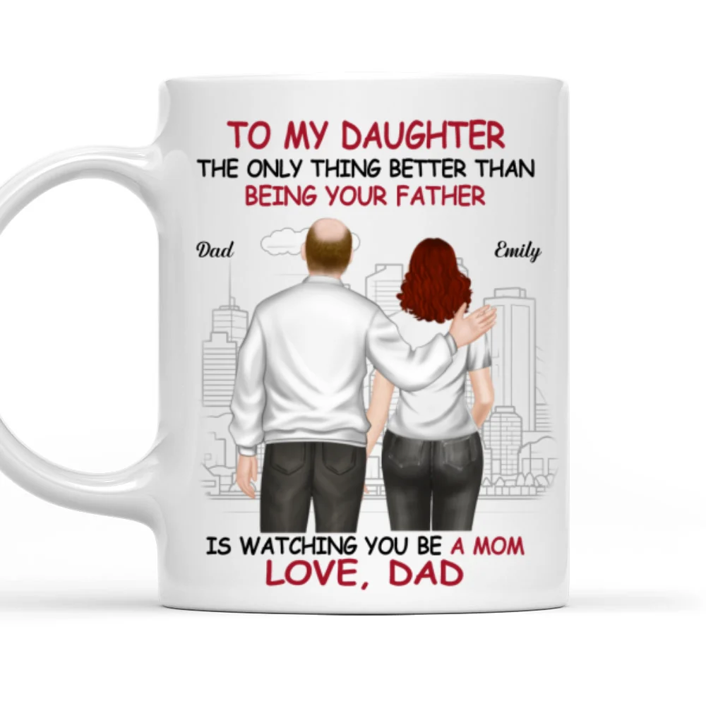 We Are Proud Of You Daughter - Personalized Custom Coffee Mug - Image 7