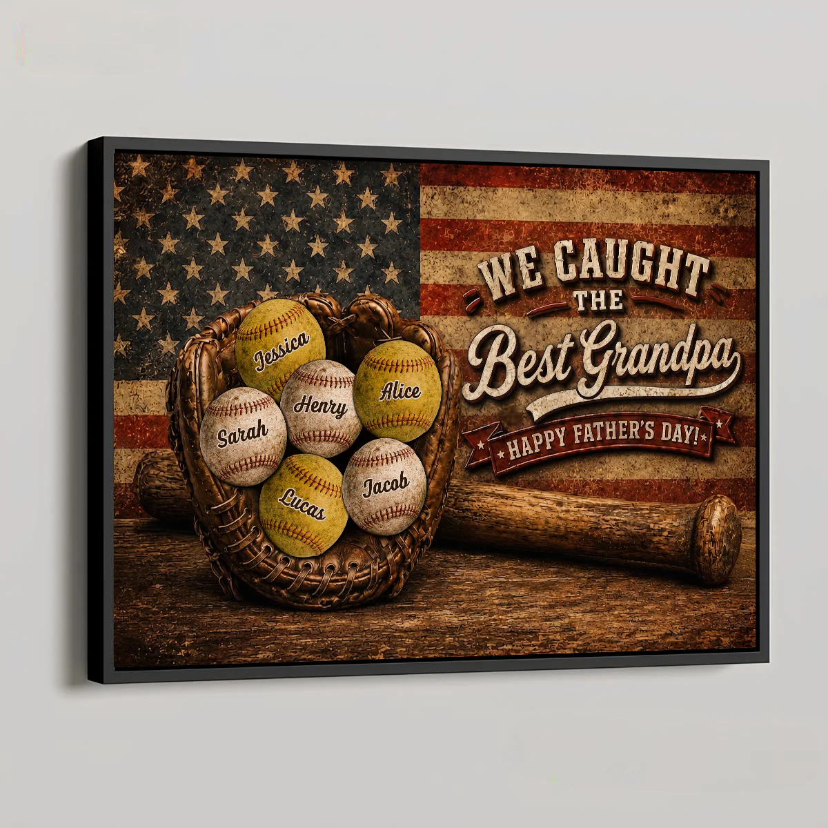 We Caught The Best Dad Ever - Personalized Custom Poster - Image 3