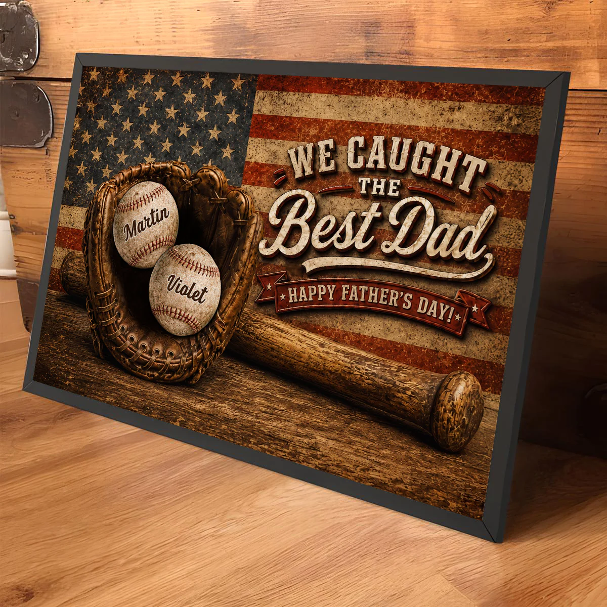 We Caught The Best Dad Ever - Personalized Custom Poster - Image 4