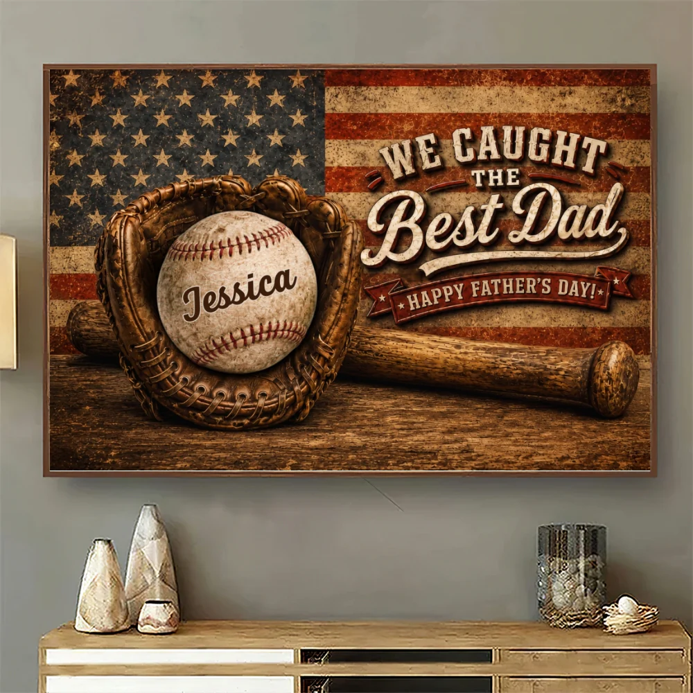 We Caught The Best Dad Ever - Personalized Custom Poster - Image 7