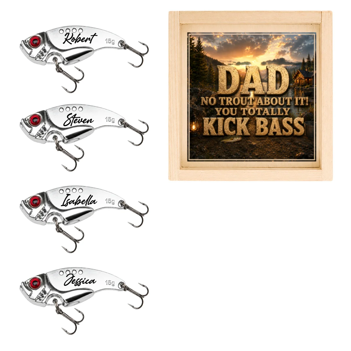 We Caught the Best Fishing Dad - Personalized Custom Fishing Lure - Image 10