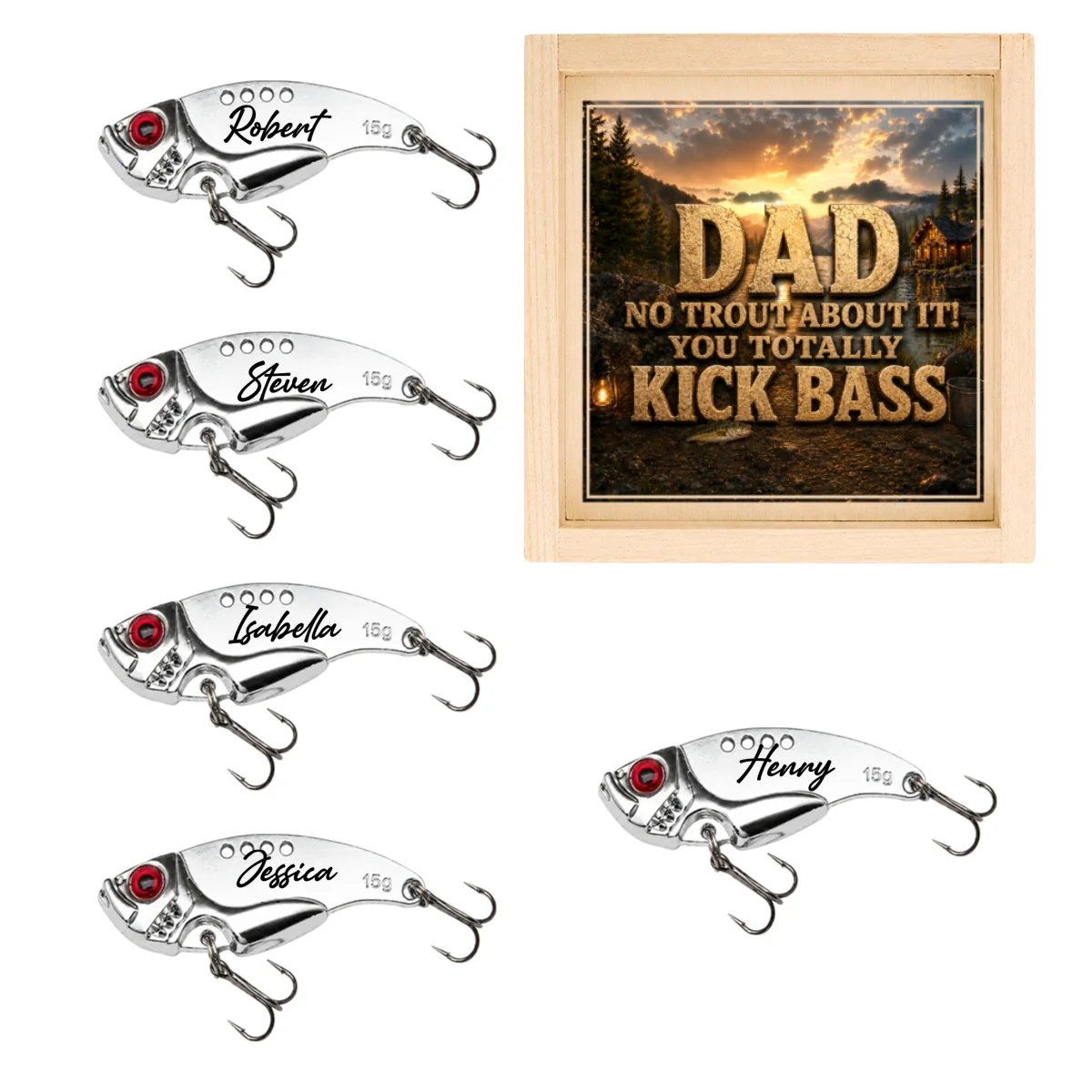 We Caught the Best Fishing Dad - Personalized Custom Fishing Lure - Image 8