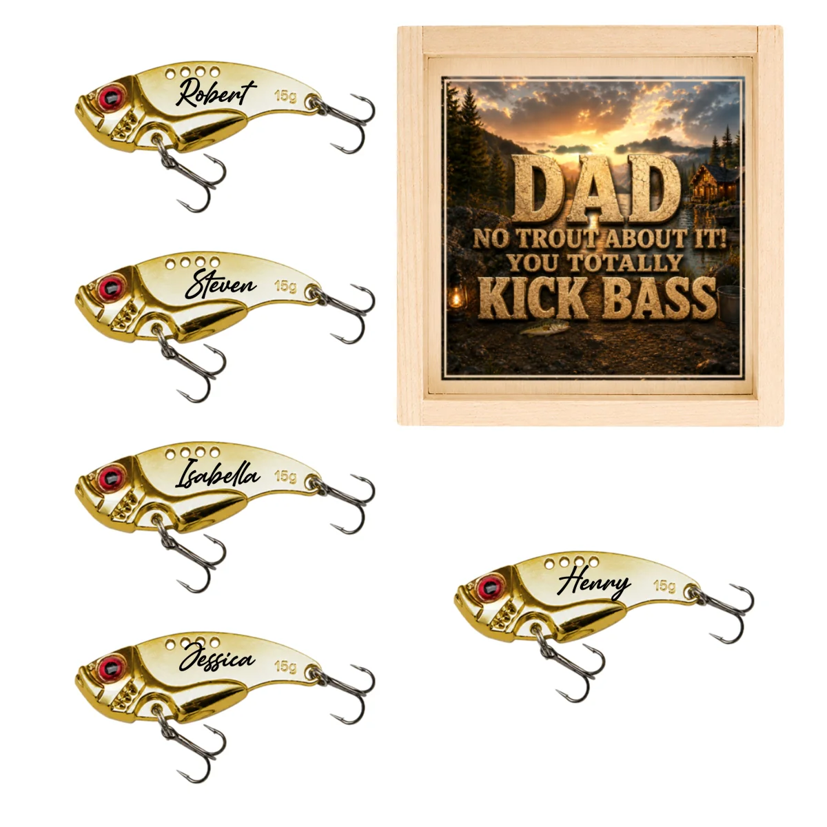 We Caught the Best Fishing Dad - Personalized Custom Fishing Lure - Image 9